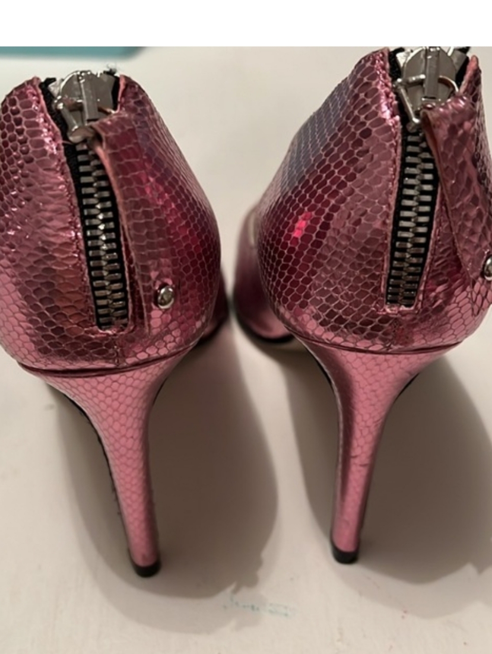 🆕⭐ Beautiisoles Pink Metallic High Heel Pumps - - Picture 11 of 14